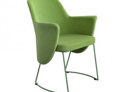 Esszimmerstuhl Stuhl Küchenstuhl Sessel Sitzer Stoff Modern Holz Grün neu